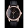 Patek Philippe Swiss Calatrava Ribbed Bezel Black Dial Black Leather Strap 7651