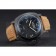 Panerai Luminor Black Ionized Stainless Steel Case Black Dial Brown Suede Leather Strap