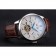 IWC Portofino Tourbillon White Dial Blue Markings Stainless Steel Case Brown Leather Strap