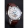 IWC Portofino Tourbillon White Dial Blue Markings Stainless Steel Case Brown Leather Strap