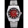 Rolex Day-Date Polished Stainless Steel Two Tone Red Dial