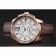 Cartier Calibre De Cartier Small Seconds White Dial Rose Gold Case Brown Leather Strap
