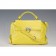 Salvatore Ferragamo Pebbled Leather Sofia Medium Yellow 608264