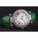Franck Muller Double Mistery Ronde White Dial Stainless Steel Case Green Leather Strap