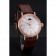 IWC Portofino Moon Phase Silver Dial Rose Gold Case Diamonds Bezel Brown Leather Strap