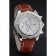 Breitling Chronomat 13 Stainless Steel Case White Dial Brown Leather Bracelet 622239