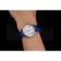 Cartier Ronde White Dial Diamond Hour Marks Stainless Steel Case Blue Leather Strap