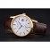 Patek Philippe Calatrava White Dial Gold Case Brown Leather Strap  622844