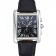 Cartier Tank MC Black Dial Stainless Steel Case Black Leather Bracelet  622690