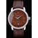 Patek Philippe Swiss Calatrava Ribbed Bezel Brown Dial Brown Leather Strap 7658