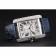 Cartier Tank Anglaise 36mm White Dial Diamonds Steel Case Blue Leather Bracelet