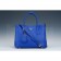 Prada Double Tote Pebbled Leather Blue  18927294