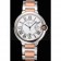 Swiss Ballon Blue De Cartier Steel Case White Dial Roman Numerals Two Tone Bracelet   622646