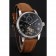 Patek Philippe Grand Complications Day Date Tourbillon Black Dial Numerals Stainless Steel Case Brown Suede Leather Strap 1453816