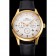 Swiss IWC Portugieser Perpetual Calendar White Dial Gold Case Black Leather Strap