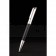 Bvlgari Slim Silver Tipped Black Ballpoint Pen With Bvlgari Engaved Silver Back