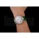 Franck Muller Double Mistery Ronde White Dial Stainless Steel Case Green Leather Strap