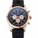 Breitling Transocean Black Dial Black Rubber Strap Rose Gold Bezel 98207