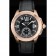 Cartier Calibre Black Dial Gold Case Black Leather Bracelet