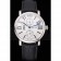 Cartier Ronde Second Time Zone White Dial Stainless Steel Case Black Leather Strap  622798