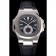 Patek Philippe Nautilus Black Dial Stainless Steel Case Black Leather Strap