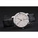 Vacheron Constantin Patrimony White Stainless Steel Case Black Leather Bracelet