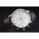 IWC Portugieser Chronograph White Dial Steel Hands And Numerals Stainless Steel Case Brown Leather Strap