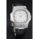 Patek Philippe Nautilus White Dial Brushed Stainless Steel Case Black Leather Strap