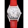 Cartier Tortue Perpetual Calendar White Dial Stainless Steel Case Red Leather Strap