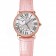Cartier Ronde Louis Gold Diamond Case White Dial Pink Leather Bracelet 1454007