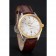 Omega Globemaster Silver Dial Gold Bezel Stainless Steel Case Brown Leather Strap