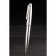 MontBlanc Silver Vertical Grooved Cutwork Slim Ballpoint Pen With MB Engraving