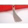 Saint Laurent Kate Monogram Tassel Python Leather Silver Hardware Red Medium Bag 18926849