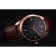 Omega Tresor Master Co-Axial Black Dial Rose Gold Case Brown Leather Strap