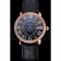 Cartier Ronde Louis Cartier Black Dial Gold Case Diamond Bezel Black Leather Strap