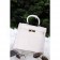 Hermes Kelly 28 Crocodile Leather White 608152