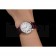 Cartier Ronde White Dial Stainless Steel Case Purple Leather Strap