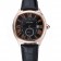 Cartier Drive De Cartier Black Dial Gold Case Black Leather Bracelet 1454214