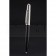 Cartier Silver Rimmed Silver Wave Pattern Upper Body Black Ballpoint Pen  622768