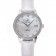 Omega DeVille Prestige Co-Axial Diamond Silver Case Mother-Of-Pearl Dial White Leather Strap