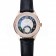 Omega DeVille Prestige Black Dial Gold Diamond Case Black Leather Bracelet  1454123
