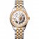 Swiss Patek Philippe Calatrava Openworked Stainless Steel Case Gold Bezel Two Tone Bracelet