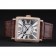 Franck Muller Master Square Diamond Encrusted Rose Gold Bezel Brown Croco Bracelet 80283