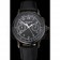 Swiss Patek Philippe Split Seconds Chronograph Black Dial Black Case Black Leather Strap