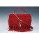 Saint Laurent College Matelasse Medium Fringed Suede Bag Red