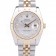 Rolex Datejust Silver Dial Diamonds Ribbed Bezel 7454