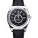 Rolex Sky Dweller Black Dial Stainless Steel Case Black Leather Strap