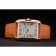 Cartier Tank Anglaise 36mm White Dial Gold Case Orange Leather Bracelet