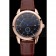 Vacheron Constantin Traditionnelle Black Ship Dial Rose Gold Case Brown Leather Strap
