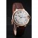 Swiss Ballon Blue De Cartier Gold Case White Dial Roman Numerals Brown Leather Bracelet   622651